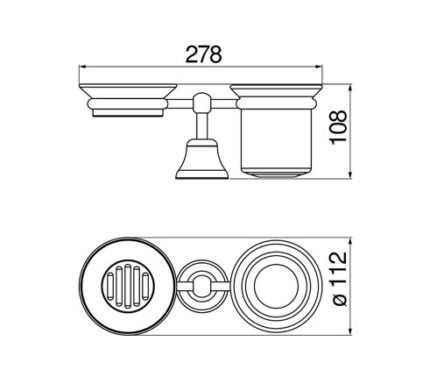 ACCESSOIRE, PORTE-SAVON ET PORTE-GOBELET